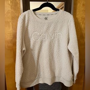 Cream Calvin Klein Fuzzy Top